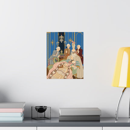 🌹👑 The Dangerous Liaisons Salon Matte Vertical Poster – George Barbier Rococo Elegance