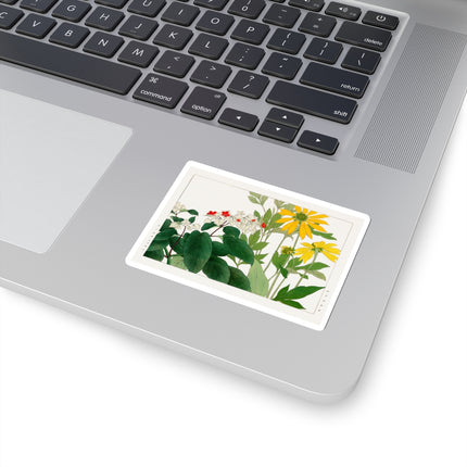 Clerodendrum & Rudbeckia by Tanigami Kônan Kiss-Cut Stickers (4 Sizes)