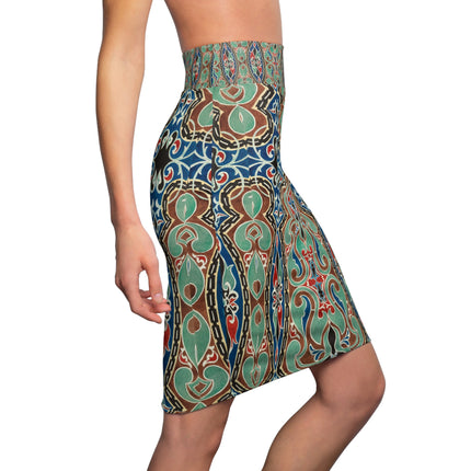 Arabian Ornament by Elizabeth A. Nedwill Women's Pencil Skirt (AOP)