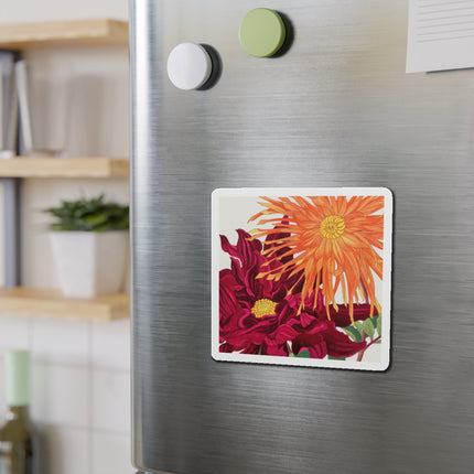 Dahlia Flower by Tanigami Kônan Die-Cut Magnets (5 Sizes)