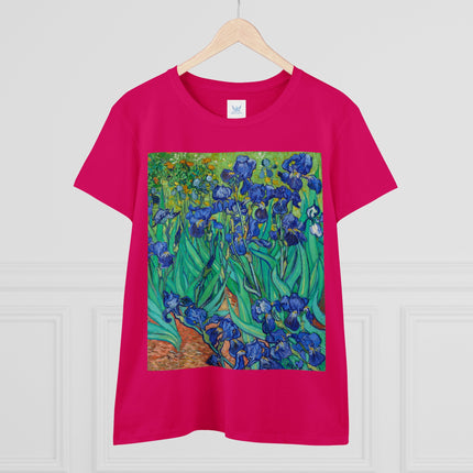 Irises by Van Gogh Women's Midweight Cotton Tee