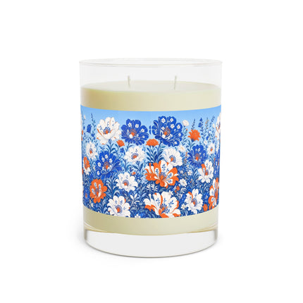 🌸💙 The Lady Of The Blue Blossom Garden Scented Candle – Art Deco Floral Elegance