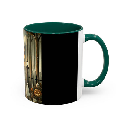 Ghostly Welcome – A Halloween Night Colorful Mugs (11oz, 15oz)