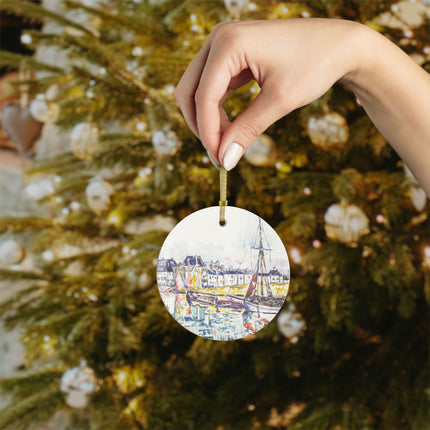 Le Croisic by Paul Signac Glass Ornament – Harbor Light & Impressionist Calm