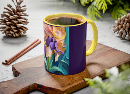 The Elegant Iris Flower Colorful Mugs (11oz, 15oz)