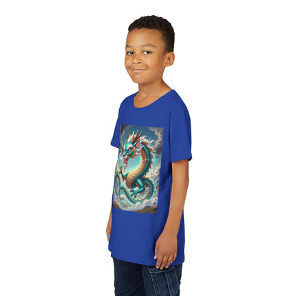 Tibetan Dragon in Battle Youth Short Sleeve Tee