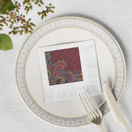 Design for a Carpet by Anonymous I White Coined Napkins