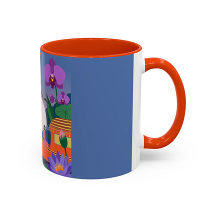 The Lady Of The Lotus Voyage Colorful Mugs – Art Deco Botanical Elegance