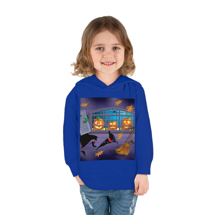 Whimsical Halloween Mischief Toddler Pullover Fleece Hoodie
