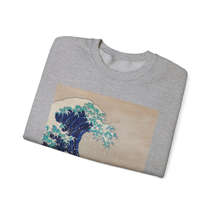 The Great Wave off Kanagawa by Katsushika Hokusai Heavy Blend™ Crewneck Sweatshirt