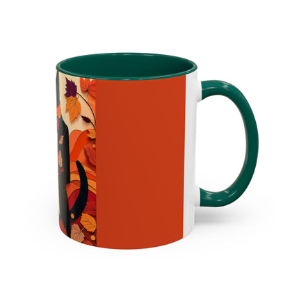 Siamese Cat at an Autumn Harvest Fair Colorful Mugs (11oz, 15oz)