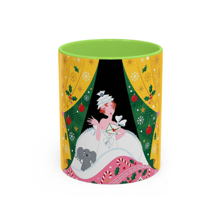 💌🎄 The Christmas Letter Of Holly House Colorful Mug – Whimsical Art Deco Holiday Charm