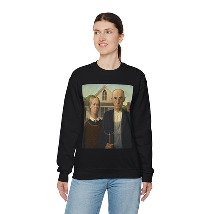 American Gothic by Grant Wood Heavy Blend™ Crewneck Sweatshirt