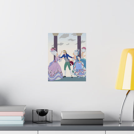 🎭🌹 The Garden Ladies Of Blind Man’s Bluff Matte Vertical Poster – Art Deco Fashion Whimsy