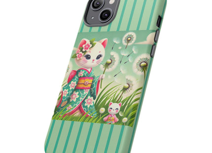 Geisha Kitten and the Dandelion Phone Cases