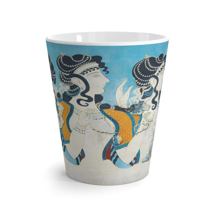 Reproduction of Ladies in Blue by Emile Gilliéron Latte Mug