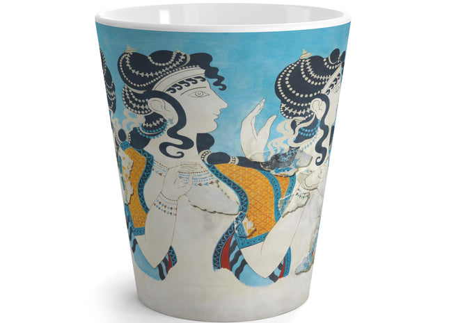 Reproduction of Ladies in Blue by Emile Gilliéron Latte Mug