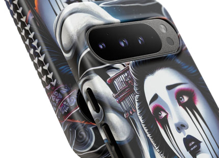 Geisha’s Black Ink Tears Phone Cases