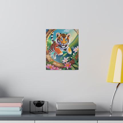 Majestic Tiger Cub Matte Canvas, Stretched, 0.75"