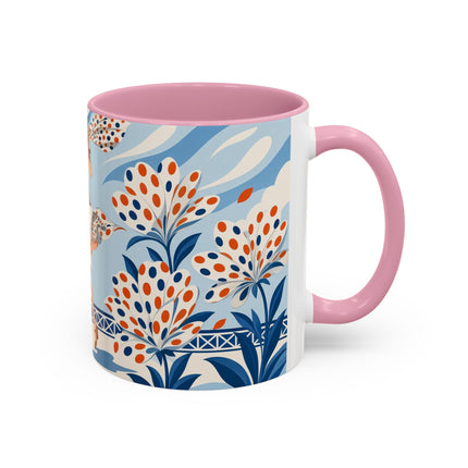🌼🧡 The Polka Dot Wind Dancer Colorful Mug – Art Deco Fashion Whimsy