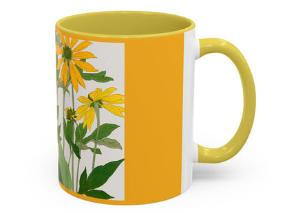 Clerodendrum & Rudbeckia Flower by Tanigami Kônan Colorful Mugs (11oz, 15oz)