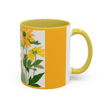 Clerodendrum & Rudbeckia Flower by Tanigami Kônan Colorful Mugs (11oz, 15oz)