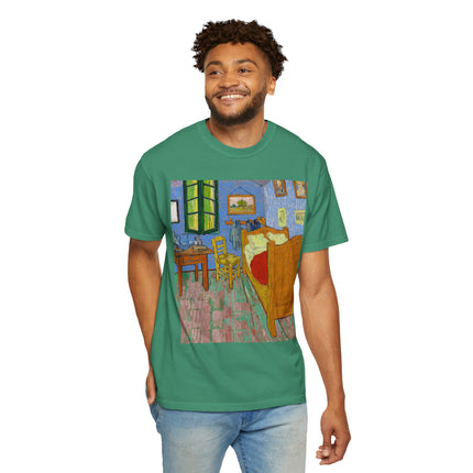 The Bedroom by Vincent van Gogh Unisex Garment-Dyed T-shirt