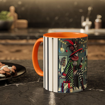 Whimsical Christmas Tea Party Colorful Mugs (11oz, 15oz)