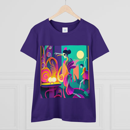 Dance of the Skeleton Ballerinas Women's Midweight Cotton Tee