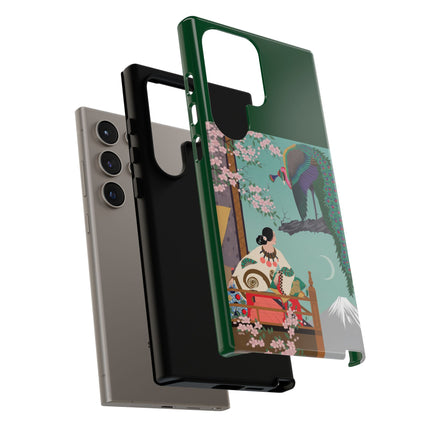 Peacock Garden Phone Case – Japanese Elegance & Timeless Beauty