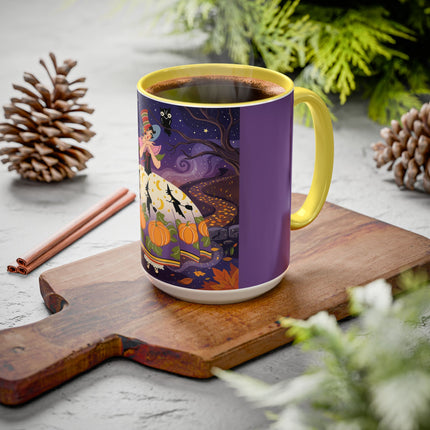 🎃🌙 The Pumpkin Moon Dress Colorful Mug – Whimsical Halloween Fashion