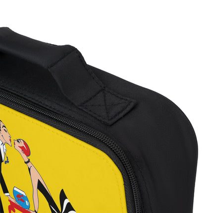 A Moment of Elegance: A Passionate Embrace Amidst Golden Splendor Lunch Bag
