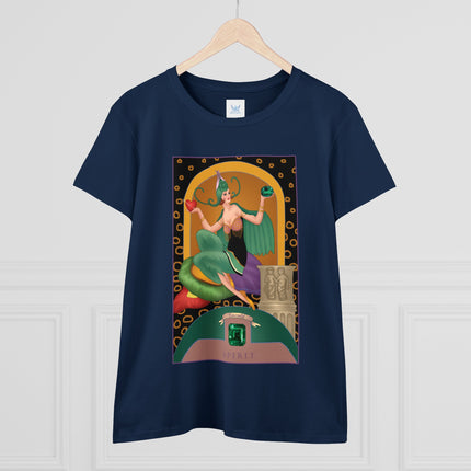 May & Emerald (from the Gem Series) by Sofia Chiostri Women's Midweight Cotton Tee