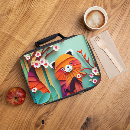 A Playful Red Panda Lunch Bag