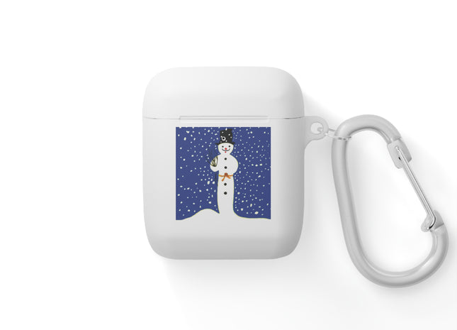 Snowman in Falling Snow AirPods Cover