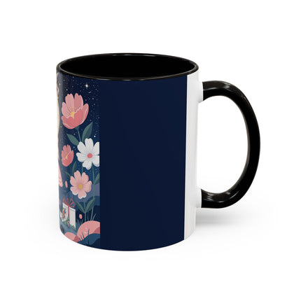 🕛🌸 Midnight Waltz Before Christmas Colorful Mug – Art Deco Holiday Fantasy