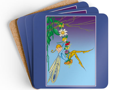 A Fairy's Delight Corkwood Coaster Set