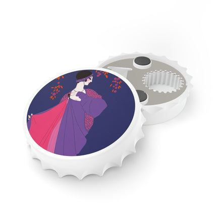 Crimson Shawl Geisha Bottle Opener – Elegant Mystery & Vibrant Grace
