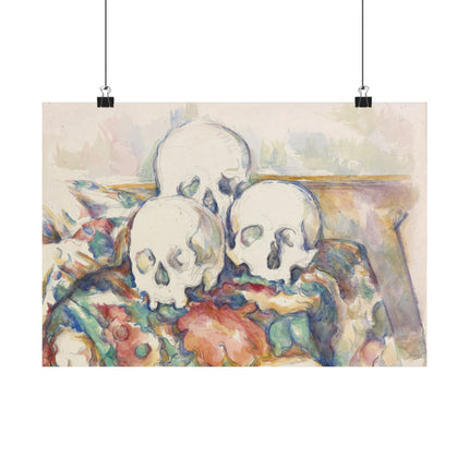 The Three Skulls by Paul Cézanne Matte Horizontal Posters
