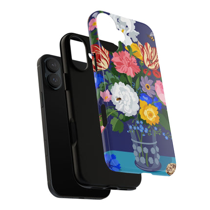 Midnight Floral Bouquet Phone Case – Vibrant Blooms & Enchanted Garden