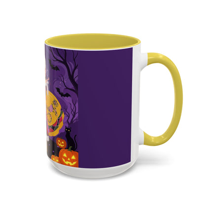 🎭🌹 The Harlequin Rose Masquerade Colorful Mug – Theatrical Halloween Romance