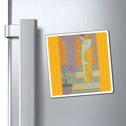 Sur Les Marches Du Jardin by Georges LePape Magnets (3 Sizes)