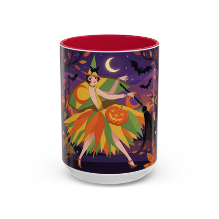 🎃🧙 The Witch Of Jack-O'-Lantern Hollow Colorful Mug – Whimsical Halloween Charm