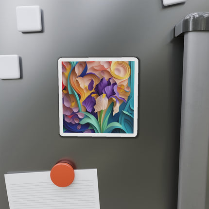 The Elegant Iris Flower Die-Cut Magnets (5 Sizes)