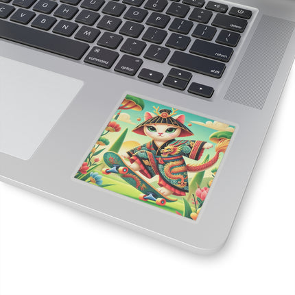 Dragon Dance on Wheels Kiss-Cut Stickers (4 Sizes)