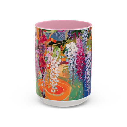 Golden Wisteria Elegance Colorful Mugs (11oz, 15oz)