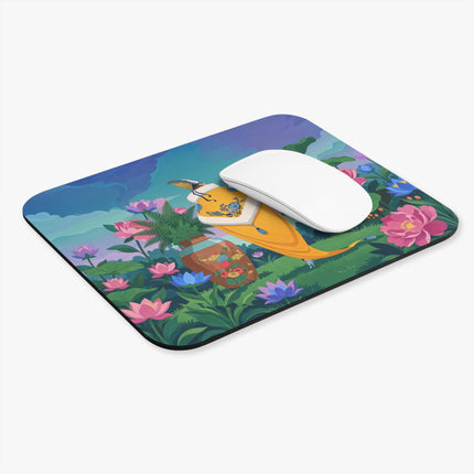🌸💛 The Lady In The Golden Garden Mouse Pad – Art Deco Floral Elegance