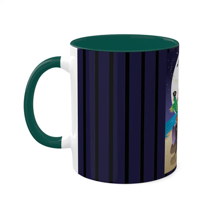 Moonlit Pirate Halloween Colorful Mugs, 11oz
