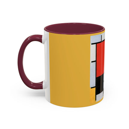 Composition with Red, Yellow, Blue, and Black by Piet Mondrian Colorful Mugs (11oz, 15oz)