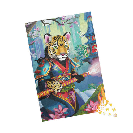 Cyberpunk Leopard Puzzle (110, 252, 520 or 1014-piece)